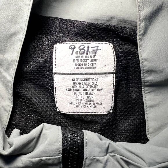 Army Windbreaker Jacket IPFU Medium Regular SKILCRAFT Physical Fitness Full Zip - Picture 3 of 5